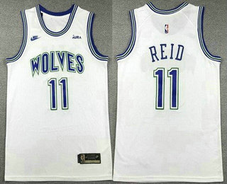 Men's Minnesota Timberwolves #11 Naz Reid White Classic Icon Sponsor Swingman Jersey