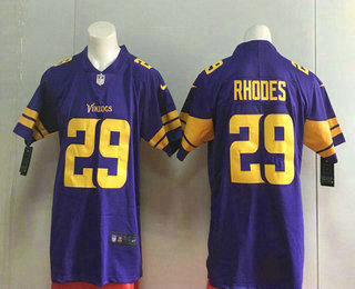 Men's Minnesota Vikings #29 Xavier Rhodes Purple 2016 Color Rush Stitched NFL Nike Limited Jersey