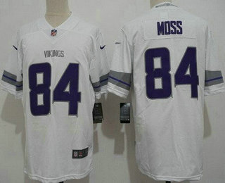 Men's Minnesota Vikings #84 Randy Moss Limited White Alternate Vapor Jersey