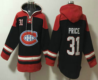 Men's Montreal Canadiens #31 Carey Price Navy Blue Ageless Must Have Lace Up Pullover Hoodie