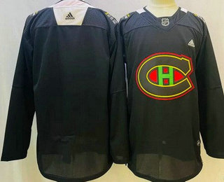 Men's Montreal Canadiens Blank Black History Night Authentic Jersey