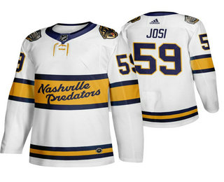 Men's Nashville Predators #59 Roman Josi White 2020 Winter Classic adidas Hockey Stitched NHL Jersey