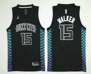 Men's New Orleans Pelicans #15 Kemba Walker Black 2017-18 Nike City Edition Swingman Jersey