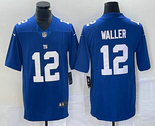 Men's New York Giants #12 Darren Waller Blue Vapor Untouchable Limited Stitched Jersey