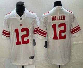 Men's New York Giants #12 Darren Waller White Vapor Untouchable Limited Stitched Jersey