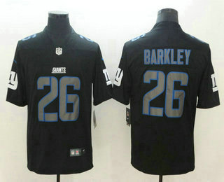 Men's New York Giants #26 Saquon Barkley Black 2018 Fashion Impact Black Color Rush Stitched NFL Nike Limited Jersey