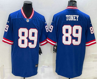 Men's New York Giants #89 Kadarius Toney Royal Vapor Untouchable Classic Retired Player Stitched Jersey