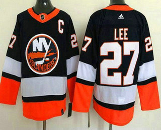 Men's New York Islanders #27 Anders Lee Navy 2021 Reverse Retro Authentic Jersey