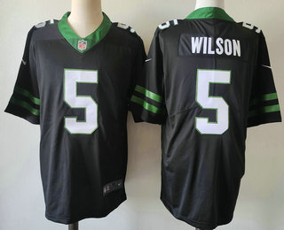 Men's New York Jets #5 Garrett Wilson Limited Black 2024 Vapor Jersey