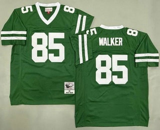 Men's New York Jets #85 Wesley Walker Green Throwback Jersey