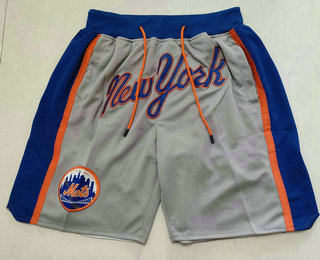 Men's New York Mets Grey Just Don Shorts Swingman Shorts
