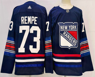 Men's New York Rangers #73 Matt Rempe Navy Alternate Authentic Jersey