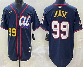 Men's New York Yankees #99 Aaron Judge Navy 2025 All Star Limited Jersey