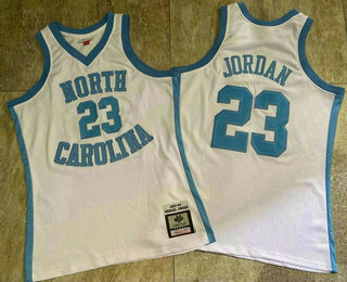 Men's North Carolina Tar Heels #23 Michael Jordan White 1983-84 Swingman Throwback Jersey