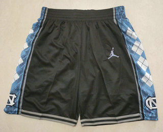 Men's North Carolina Tar Heels Black Stitched Shorts