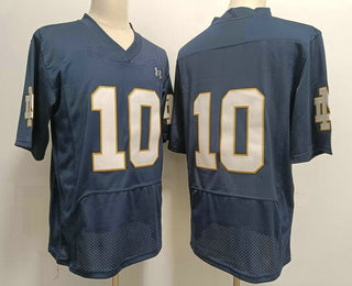 Men's Notre Dame Fighting Irish #10 Sam Hartman Elite Navy College Football Jersey