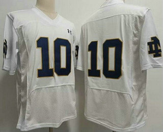 Men's Notre Dame Fighting Irish #10 Sam Hartman Elite White College Football Jersey