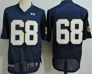 Men's Notre Dame Fighting Irish #68 Michael Carmody Navy College Football Jersey