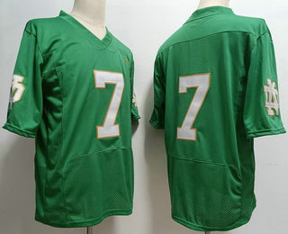 Men's Notre Dame Fighting Irish #7 Audric Estime No Name Green College Football Jersey