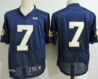 Men's Notre Dame Fighting Irish #7 Brendon Clark Navy College Football Jersey