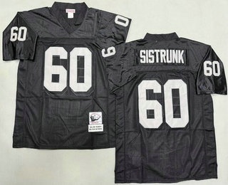 Men's Oakland Raiders #60 Otis Sistrunk Black Throwback Jersey