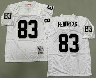 Men's Oakland Raiders #83 Ted Hendricks White Throwback Jersey