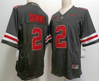 Men's Ohio State Buckeyes #2 Caleb Downs Black FUSE College Football Jersey