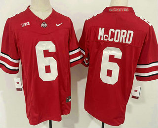 Men's Ohio State Buckeyes #6 Kyle McCord Red FUSE College Football Jersey