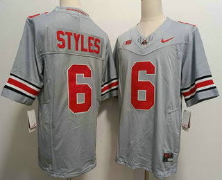 Men's Ohio State Buckeyes #6 Sonny Styles Grey FUSE College Football Jersey
