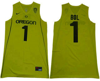 Men's Oregon Ducks #1 Bol Bol Yellow College Basketball 2017 Nike Swingman Stitched NCAA Jersey