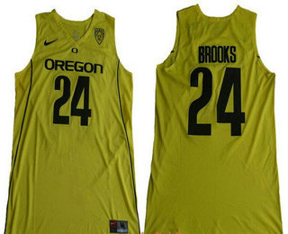 Men's Oregon Ducks #24 Dillon Brooks Yellow College Basketball 2017 Nike Swingman Stitched NCAA Jersey