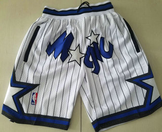 Men's Orlando Magic 1992-93 White Just Don Shorts Swingman Shorts