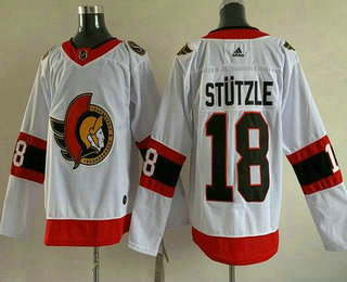 Men's Ottawa Senators #18 Tim Stutzle White Authentic Jersey