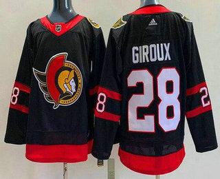 Men's Ottawa Senators #28 Claude Giroux Black Authentic Jersey