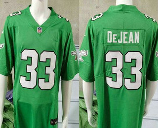 Men's Philadelphia Eagles #33 Cooper DeJean Limited Kelly Green Vapor Jersey