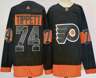 Men's Philadelphia Flyers #74 Owen Tippett Black Alternate Authentic Jersey