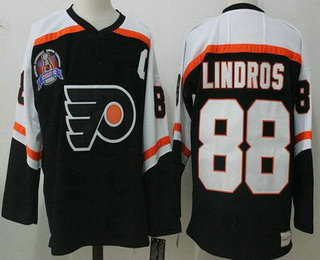 Men's Philadelphia Flyers #88 Eric Lindros Black Throwback Jersey