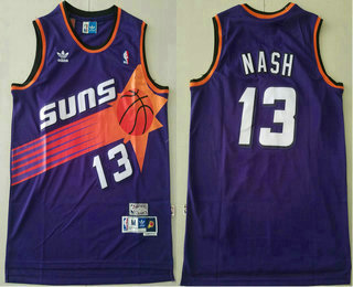 Men's Phoenix Suns #13 Steve Nash Purple Hardwood Classics Soul Swingman Throwback Jersey
