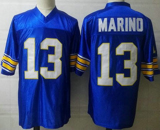 Men's Pittsburgh Panthers #13 Dan Marino Blue College Football Jersey
