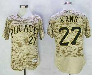 Men's Pittsburgh Pirates #27 Jung-ho Kang Camo Collection 2016 Flexbase Majestic Baseball Jersey