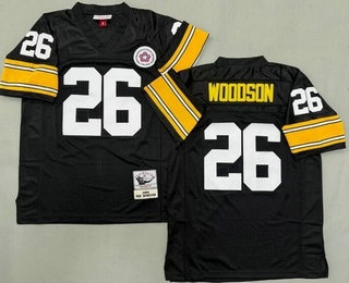 Men's Pittsburgh Steelers #26 Rod Woodson Black Alternate 1994 Throwback Jersey