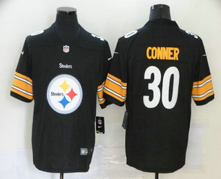 Men's Pittsburgh Steelers #30 James Conner Black 2020 Big Logo Vapor Untouchable Stitched NFL Nike Fashion Limited Jersey