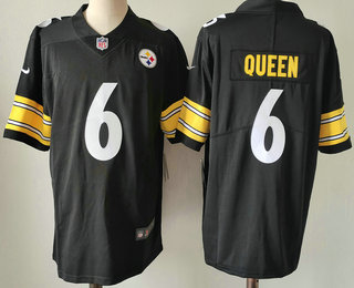 Men's Pittsburgh Steelers #6 Patrick Queen Black Vapor Untouchable Limited Stitched Jersey
