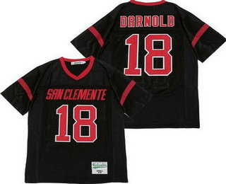 Men's San Clemente High School Tritons #18 Sam Darnold Black Football Jersey