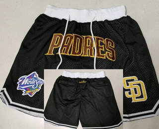 Men's San Diego Padres Black Just Don Shorts