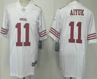 Men's San Francisco 49ers #11 Brandon Aiyuk Limited White Vapor Jersey