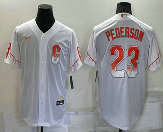 Men's San Francisco Giants #23 Joc Pederson White 2021 City Connect Stitched Cool Base Nike Jersey