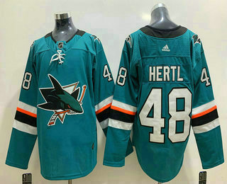 Men's San Jose Sharks #48 Tomas Hertl Teal Green Adidas Stitched NHL Jersey