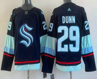 Men's Seattle Kraken #29 Vince Dunn Navy Stitched Jersey