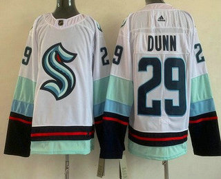Men's Seattle Kraken #29 Vince Dunn White Stitched Jersey